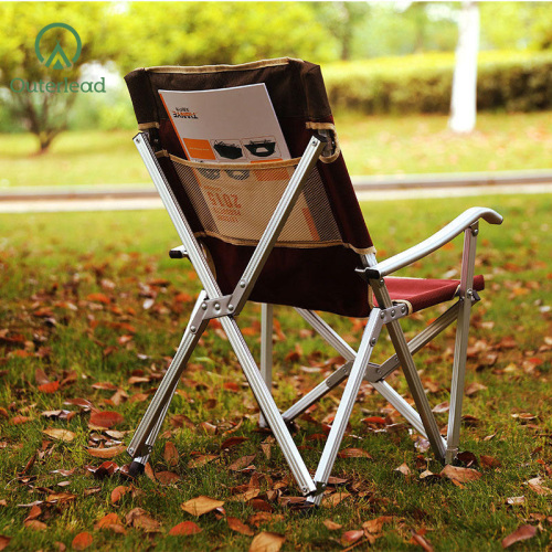 big camping chair Outdoor Camping Furniture Adjustable Aluminum Folding Chair Manufactory
