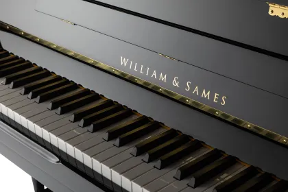 WILLIAMSAMES S3 Upright Piano Black Polished Home 123cm Acoustic Piano