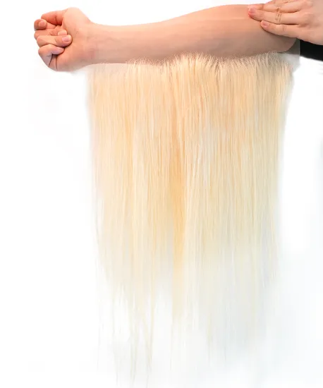 High Quality Swiss Virgin Real 12a Thin Bundles with Transparent 613 hd 13x6 Cuticle Aligned Hair Lace Frontal hd