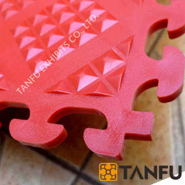 TANFU 13mm Thickness PP Exhibition Interlocking Plastic Floor Tiles for Carport