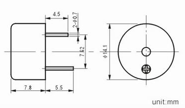 14mm piezo buzzer