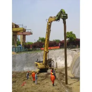 Hydraulic Vibratory pile Hammer mounted  on Excavator V-450A