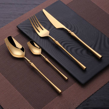 Wholesale Stainless Steel Gold Plated Wedding Cutlery Set