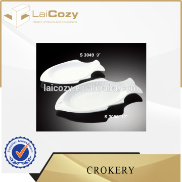 Hotel restaurant unique plates /ceramic plates sets/customized restaurant plates