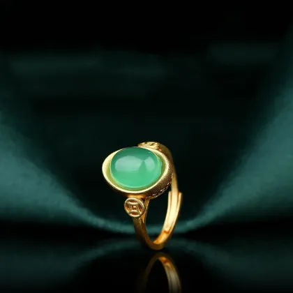 Classical Copper-Plated Gold Ring Of Imperial Court