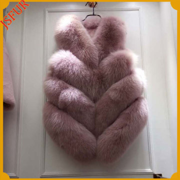 Top Quality Beauty Colorful Lady Vest Real Fox Fur Vest