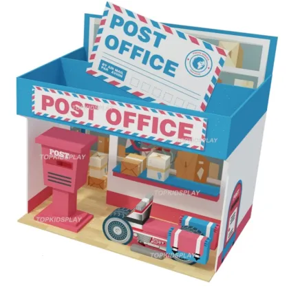 Custom Post Office-Themed Children's Role Play House for Indoor Playgrounds