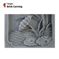 Vertical Long Brick Carving 3D Lotus Wall Art Relief Factory