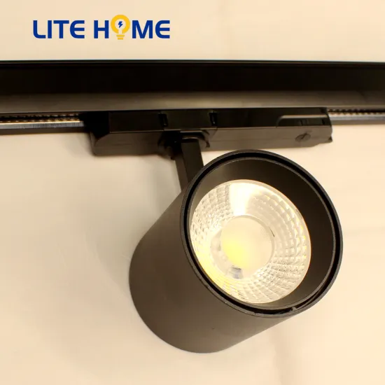 Aluminum D85mm COB Track Spot Light - Adjustable Ra90 Track Lighting for Shops, Supermarkets, and Offices