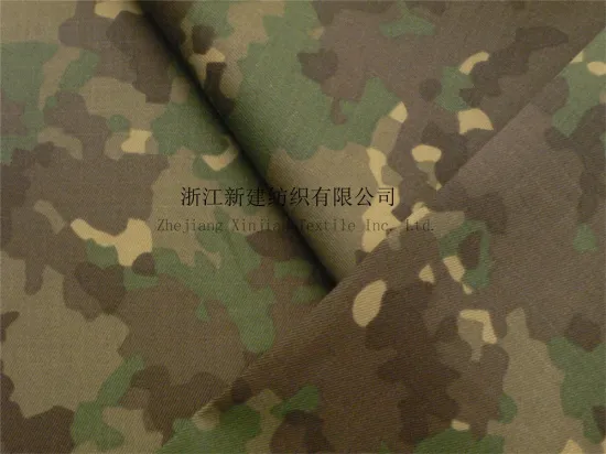 Waterproof Nylon Cordura Camouflage Pu Coated Fabric