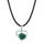 Malachite Love Heart Birthstone Pendant Gemstone Necklaces for Women