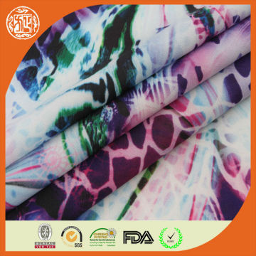Animal printed chiffon bulk polyester fabric