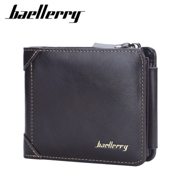 Baellerry 9190 Men's Trifold PU Leather Retro Multi-Card Zipper Wallet: A Stylish Men's Accessory