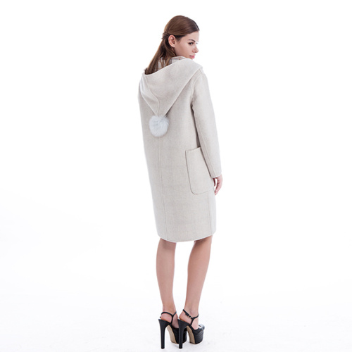 Cashmere Hooded Coat für Wintermantel