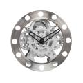 Horloge murale ronde en acier inoxydable