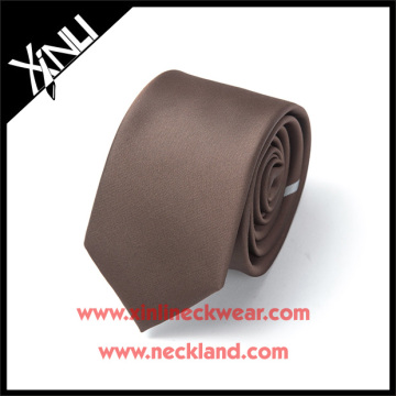 China Factory Jacquard Woven Silk Skinny Plain Neck Tie