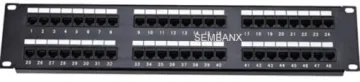 Cat6 48 Ports Black Patch Panel 