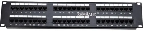 Cat6 48 Ports Black Patch Panel 