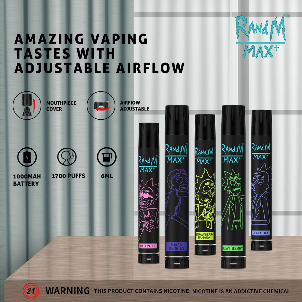 1700 Puffs Randm Max Plus verfügbares Vape -Gerät