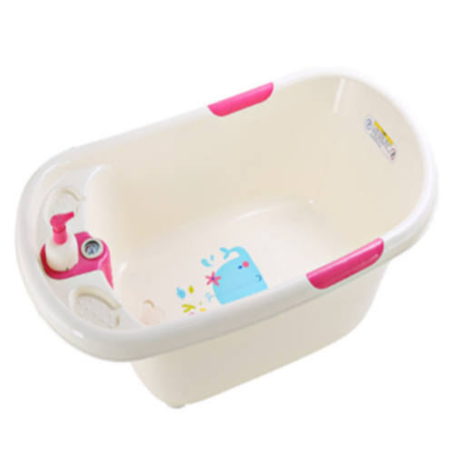 Infant Plastic Bathtub With Thermometer Baby Product