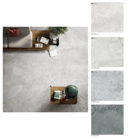 Matt Finish Grey Tone Travertine 60x60 Anti-Slip Patio Floor Tiles