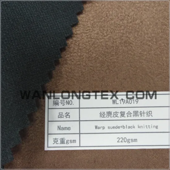Warp Suede bonded with Black Knitting
