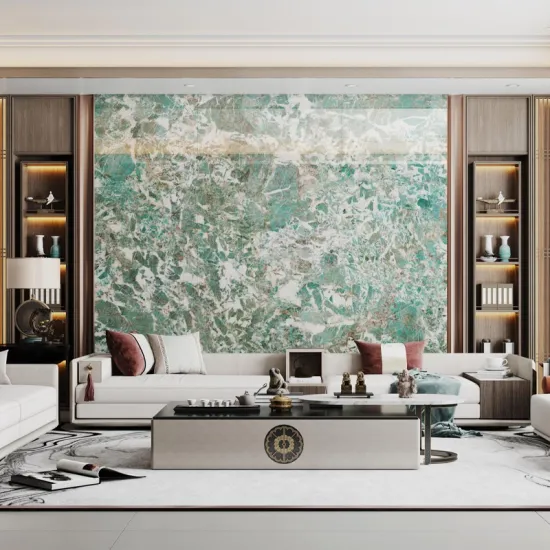 Glossy 1200x2600mm Large Format Sintered Stone Tiles for Living Room Décor: Porcelain Slabs, Countertops & Walls