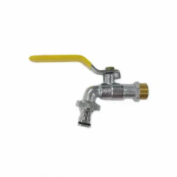 1/2 Inch Yellow Handle Quarter Turn Water Lever Valve for Garden Taps