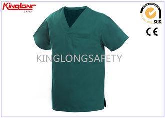 100% Cotton V Neck Hospital Uniforms , Multi Pocket Medical