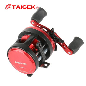 TAIGEK Snakehead Casting Fishing Reel - Aluminum Metal 7+1BB Saltwater Trolling Reel for Catfish