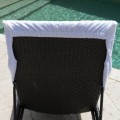 Lounge chair beach towel covers with side pockets