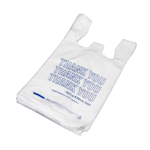 Standard degradable plastic vest style supermarket shopping plastic carrier bag