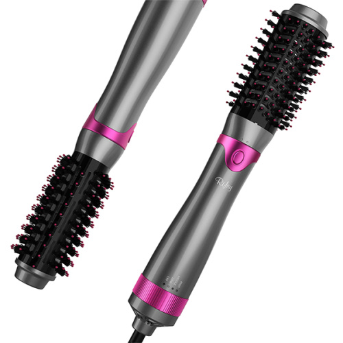 Hot air paddle brush heated brush styler