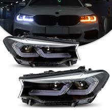 HCMOTIONZ عالية الجودة المصابيح الأمامية للسيارة الملاك النسخة 2018-2020 DRL LED المصابيح الأمامية لـ BMW G30 G38