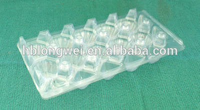 clamshell packaging transparent clear PVC plastic egg trays