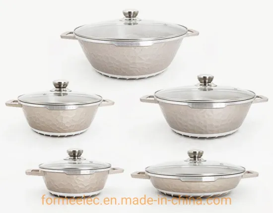 10 Pieces Cookware Set Casserole Aluminum Granite Set Maifan Stone Casserole