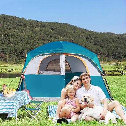 6 Person Waterproof Windproof Easy Setup Cabin Tent