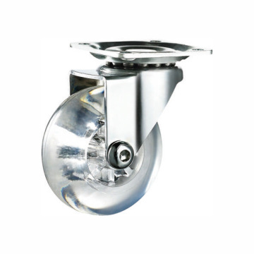 75mm Transparent PU Swivel Caster Wheels