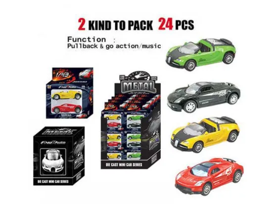 DIE CAST PULL BACK CAR W/IC