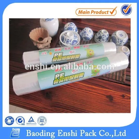 2015 Transparent Pe film in China plastic cling film wrapper