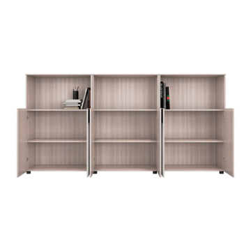 Modern Wooden Office Cabinet - Low Credenza Filing Cabinet for Home, School, Hotel, and Modular Offices