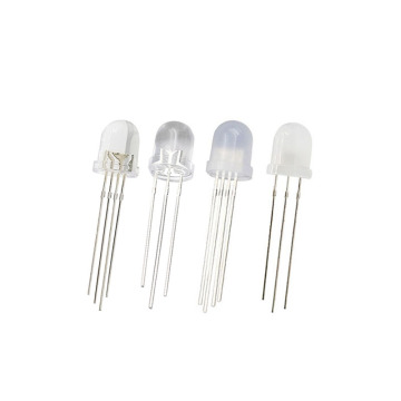 RGB Magic Color 8MM Round Head Transparent Fog Two-color Lamp Beads Three-color Red Blue Green In-line Indicator Light
