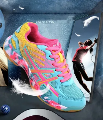 Unisex Volleyball Shoes: Breathable Asics with Mesh and Strong Traction for Men, Women