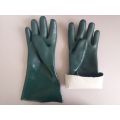 Anti water PVC working gloves jersey liner 35cm double dip and sandy finish