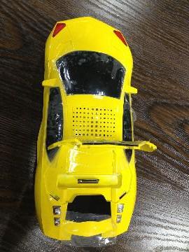 FM function ,Docking Car shape speaker with LED Screen