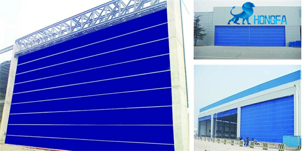 Exterior and Interior Flexible Fabric Hangar Gate