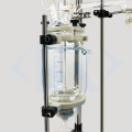 Customized 10l 30l 50l 100l Stirring Mixing Glass Vessel Reactor For Heating And Cooling