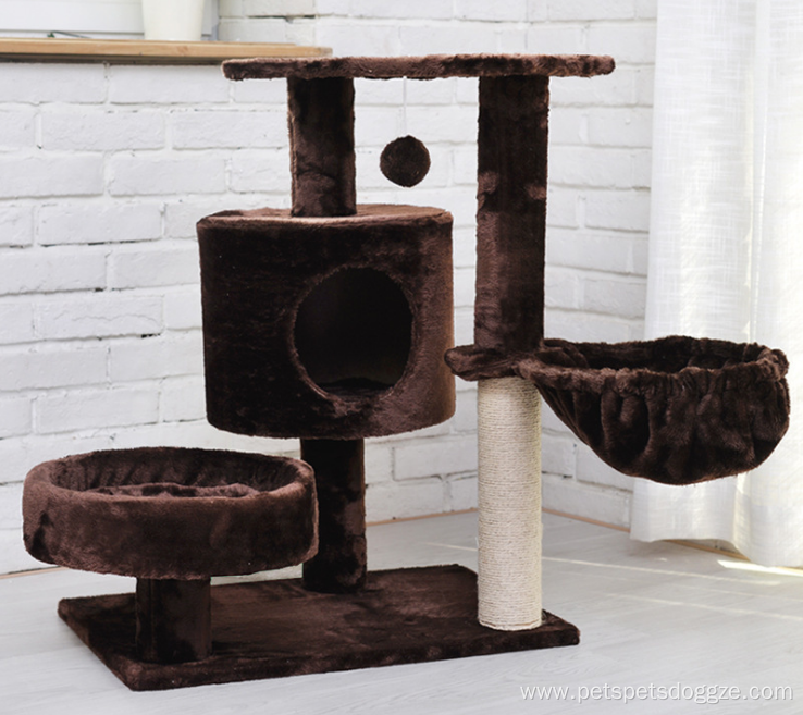 pet bed tree integrated toy platform grabbing post