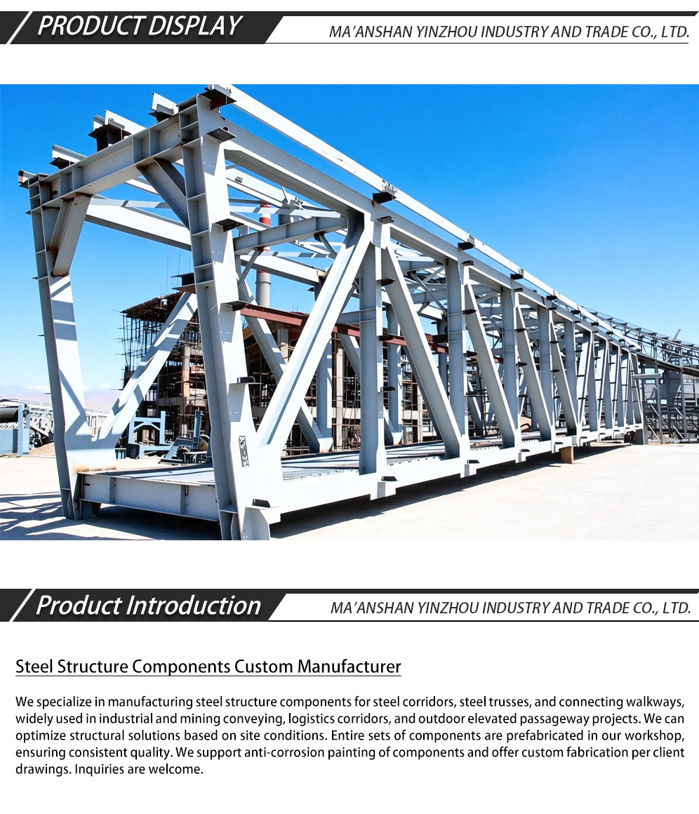 Custom Fabrication of Steel Corridors and Steel Trusses-x