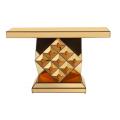 Hot Sell Brown Brown Crushed Diamond Console Table